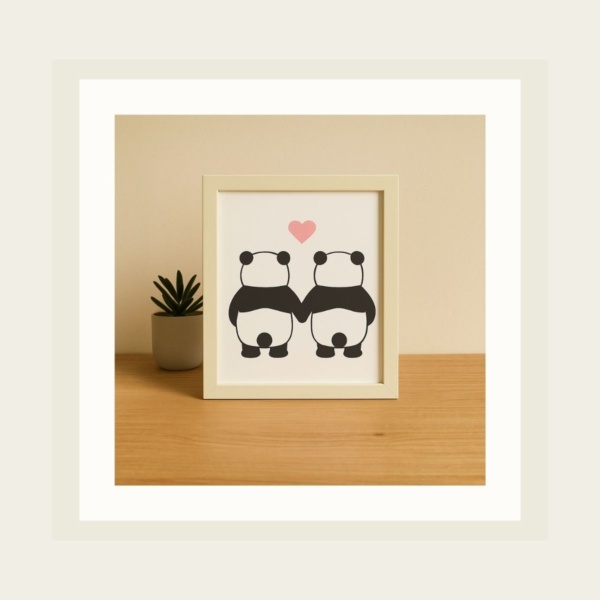 Weggefährten Pandas - Gerahnte Dekoration
